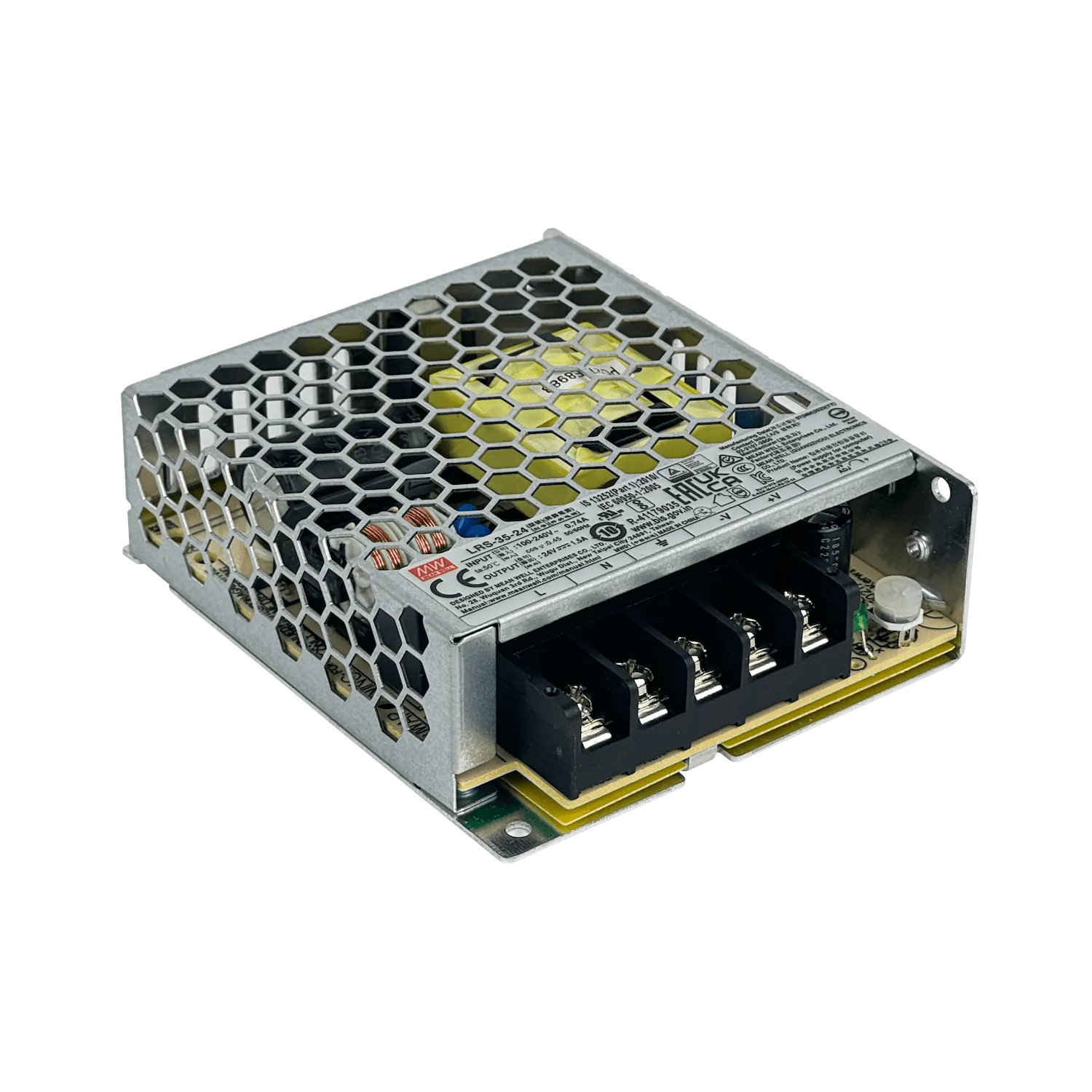 Fuente de Poder MEANWELL 36W 24V - Open-Frame, voltaje ajustable para múltiples aplicaciones 2