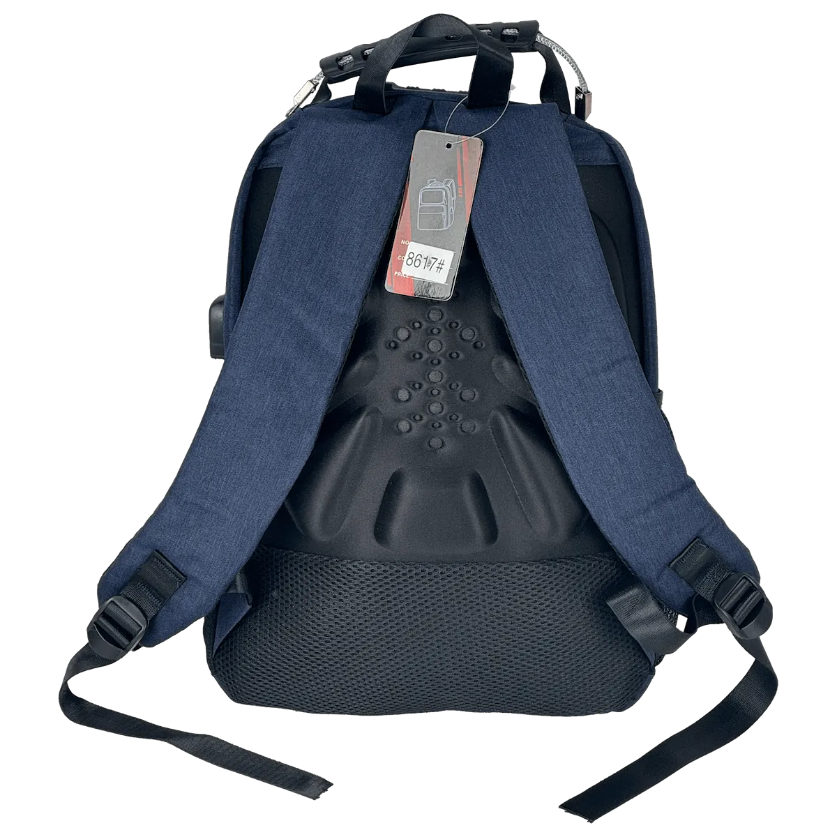 Mochila Azul 16” con USB y Plug 3.5mm para Notebook 31x40cm 4