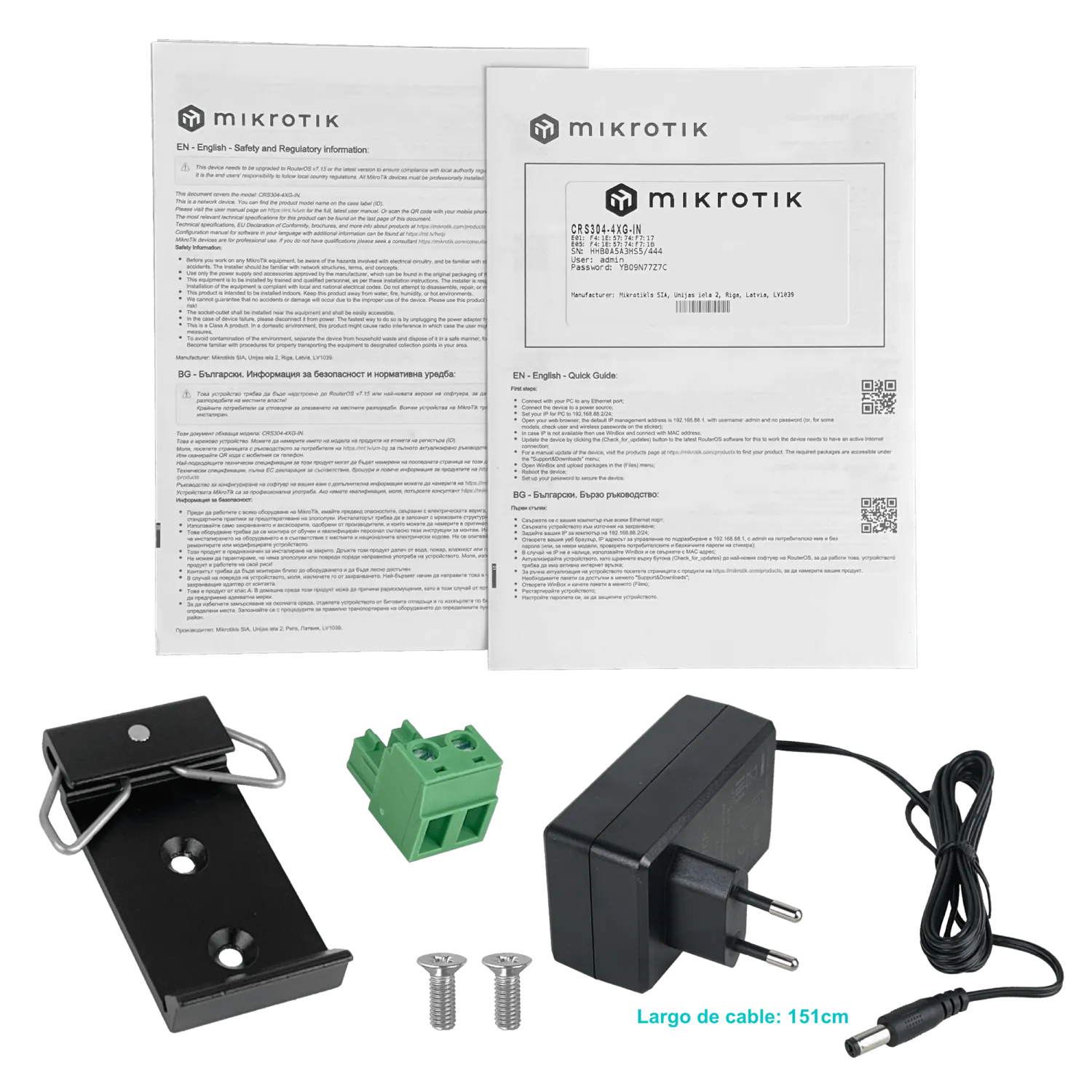 Switch Compacto 10G, 4 Puertos Ethernet 10G, MikroTik CRS304-4XG-IN, ARM 64bit,  1200 MHz 2