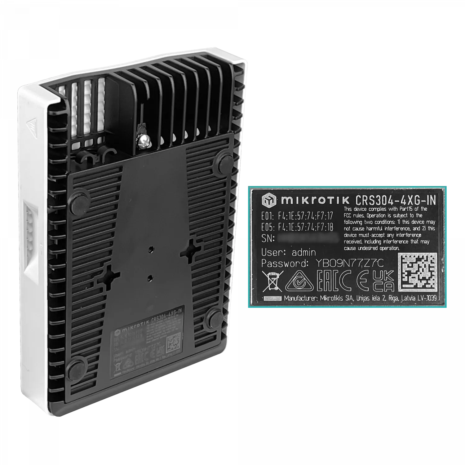 Switch Compacto 10G, 4 Puertos Ethernet 10G, MikroTik CRS304-4XG-IN, ARM 64bit,  1200 MHz 4
