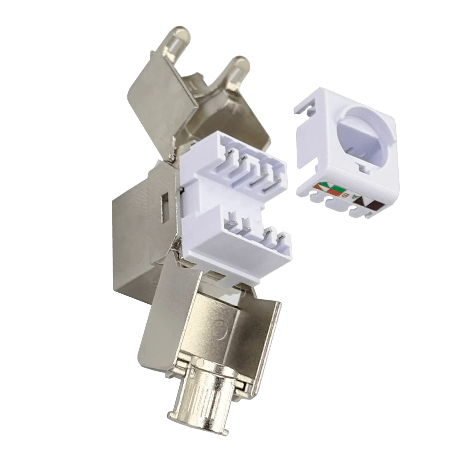Acoplador Keystone Cat6A Ubiquiti 1 Unidad, Ubiquiti UACC-Keystone-Coupler-C6A 4