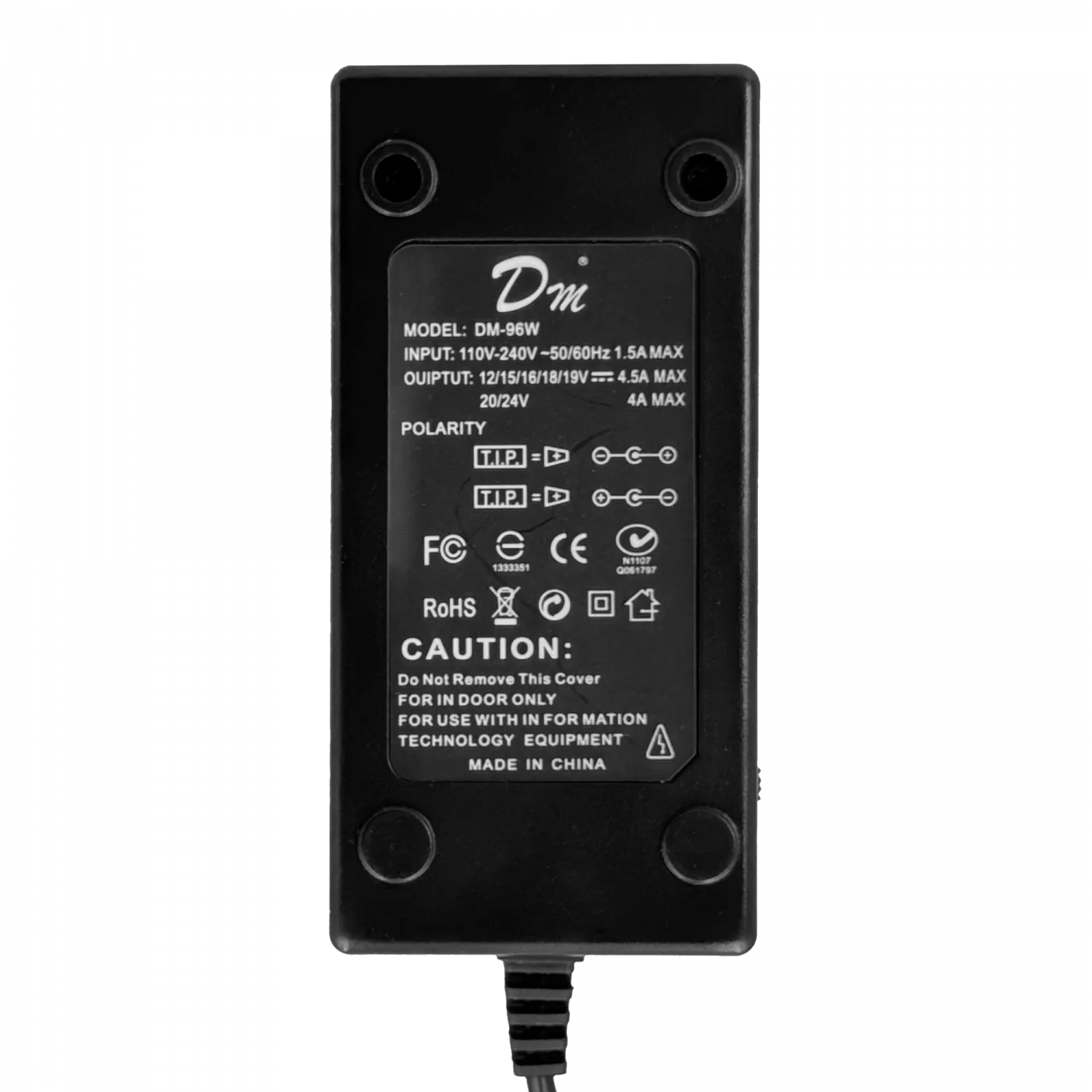 Transformador Universal FVS-96W 12–24V 96W 4A Entrada 110–240VAC 3