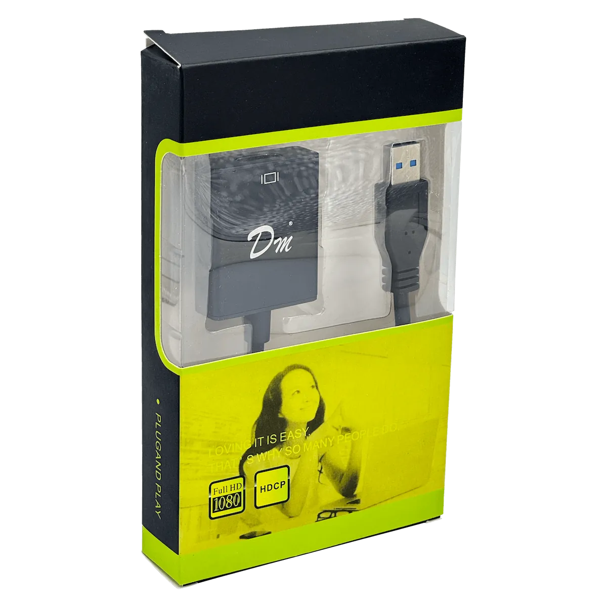 Adaptador USB-A 3.0 Macho a HDMI Hembra, 1080p, Cable 10cm, Solo para PC 2