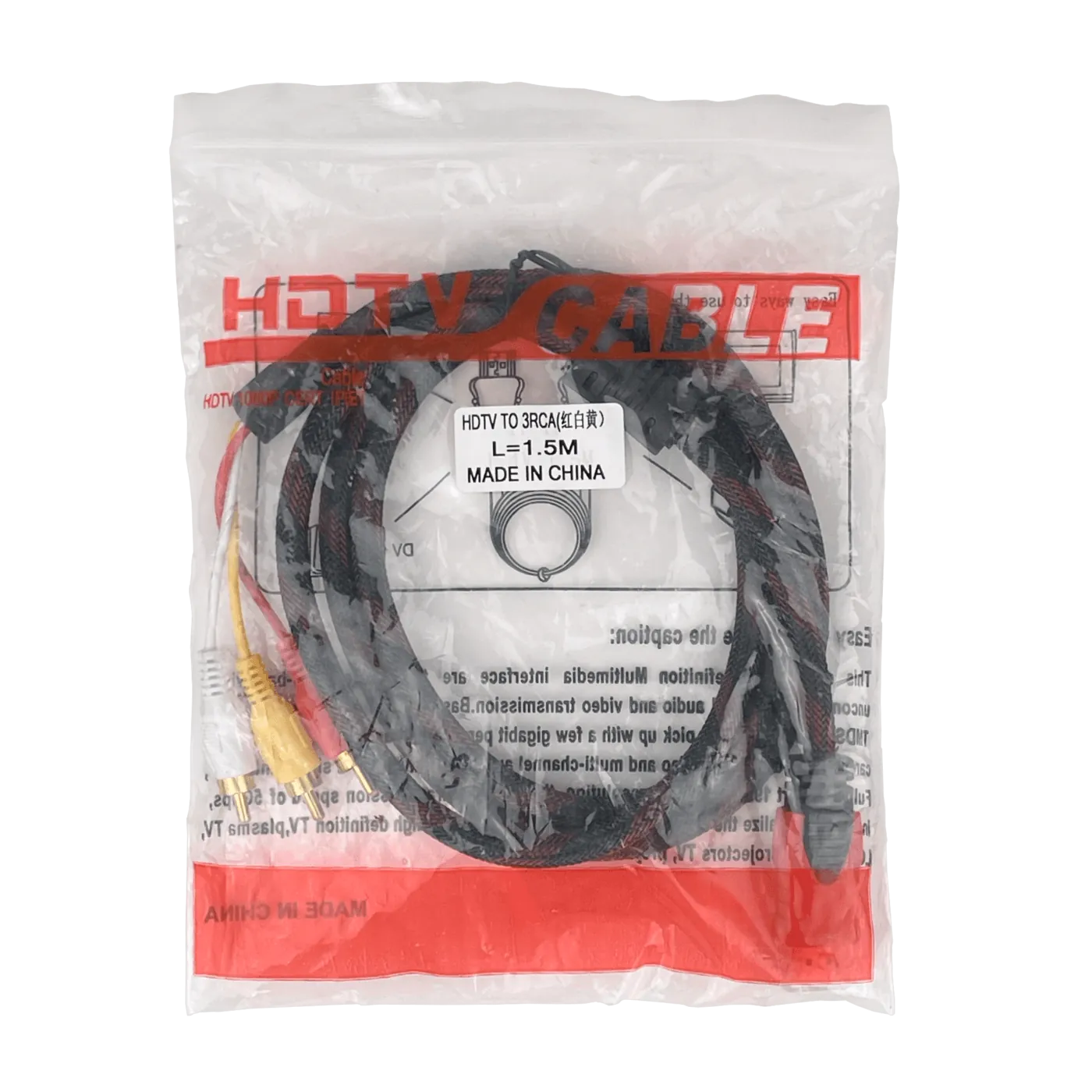 Cable HDMI Macho a 3 RCA Macho, 1.5 Metros, Video 1080p 3
