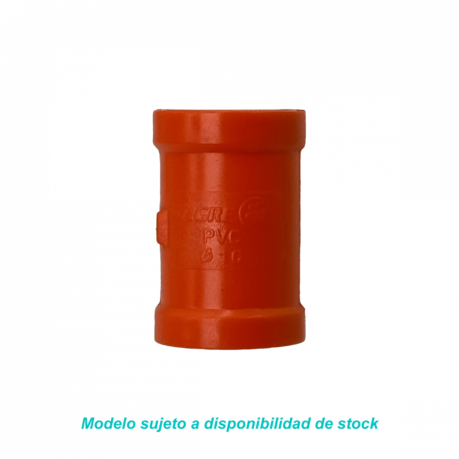 16mm Copla PVC para Tubo Naranjo Certificacion SEC 3
