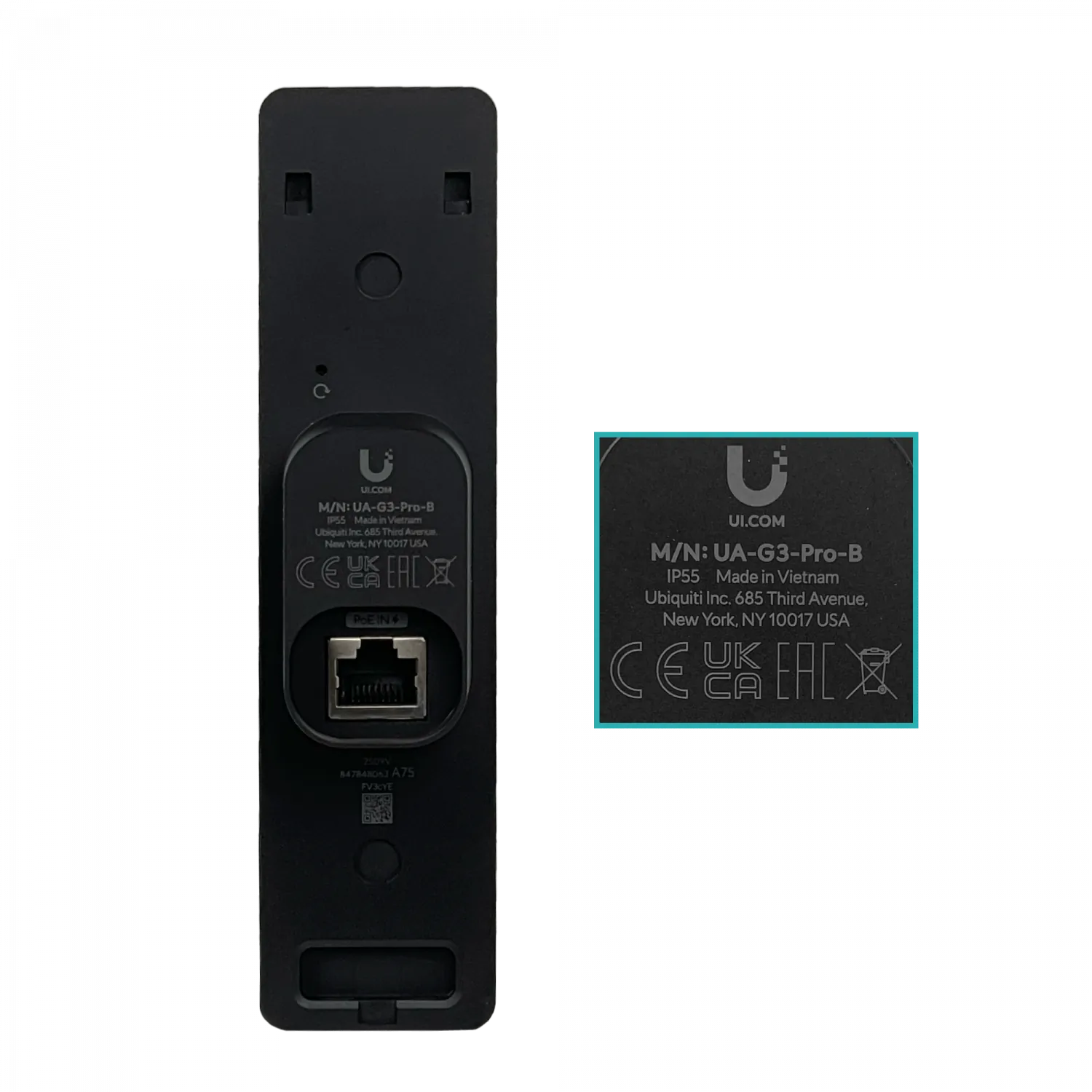 Timbre con cámara, NFC, Bluetooth, acceso seguro, negro, UBIQUITI UA-G3-PRO-B 7