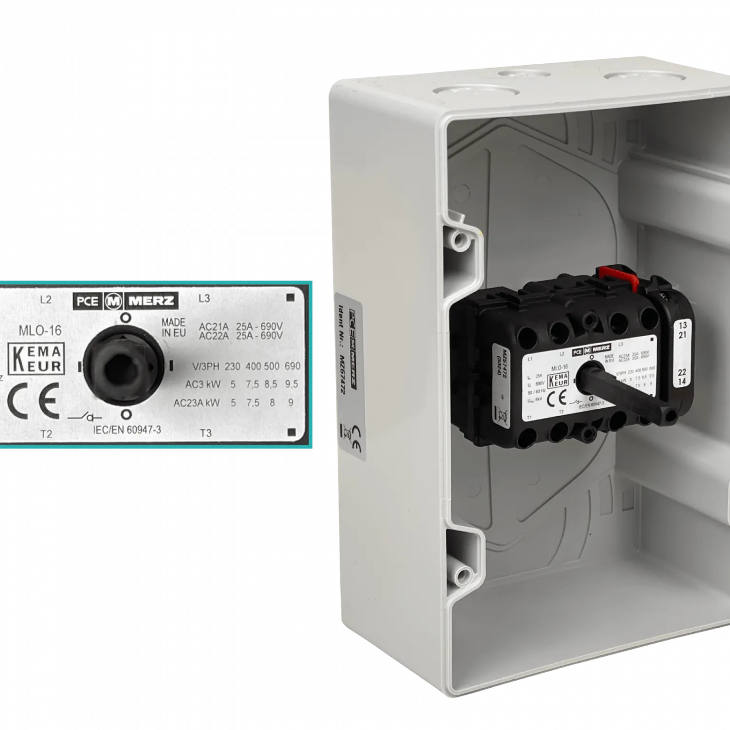 Interruptor de Bloqueo Candado 3-Fases 1-0 16A IP65 5