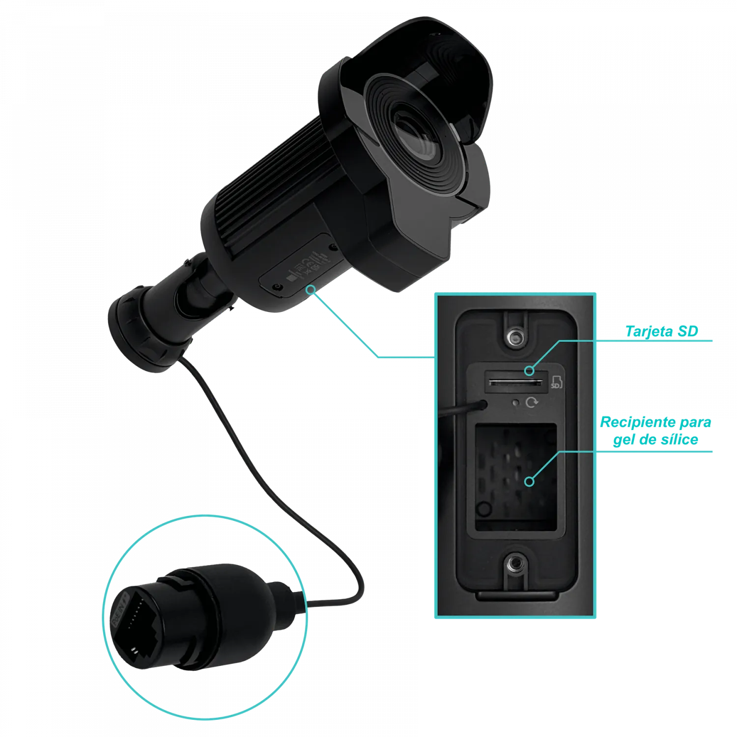 Camara Bala Ubiquiti UVC-AI-LPR negra 8MP IR15m 3x IP66 microfono PoE+ vigilancia inteligente 7