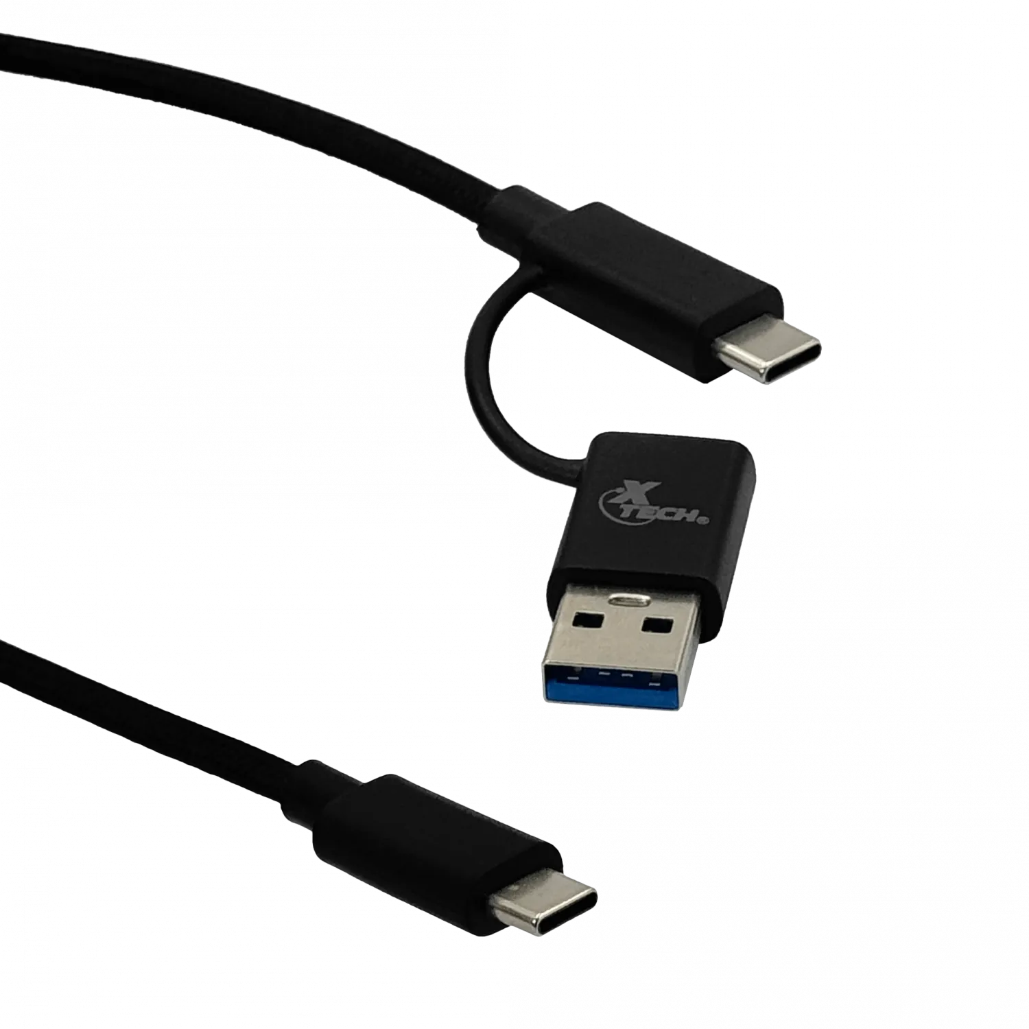 XTECH 2-IN-1 USB-C a USB-CM/AM Cable 182cm USB2.0 XTC-532 2