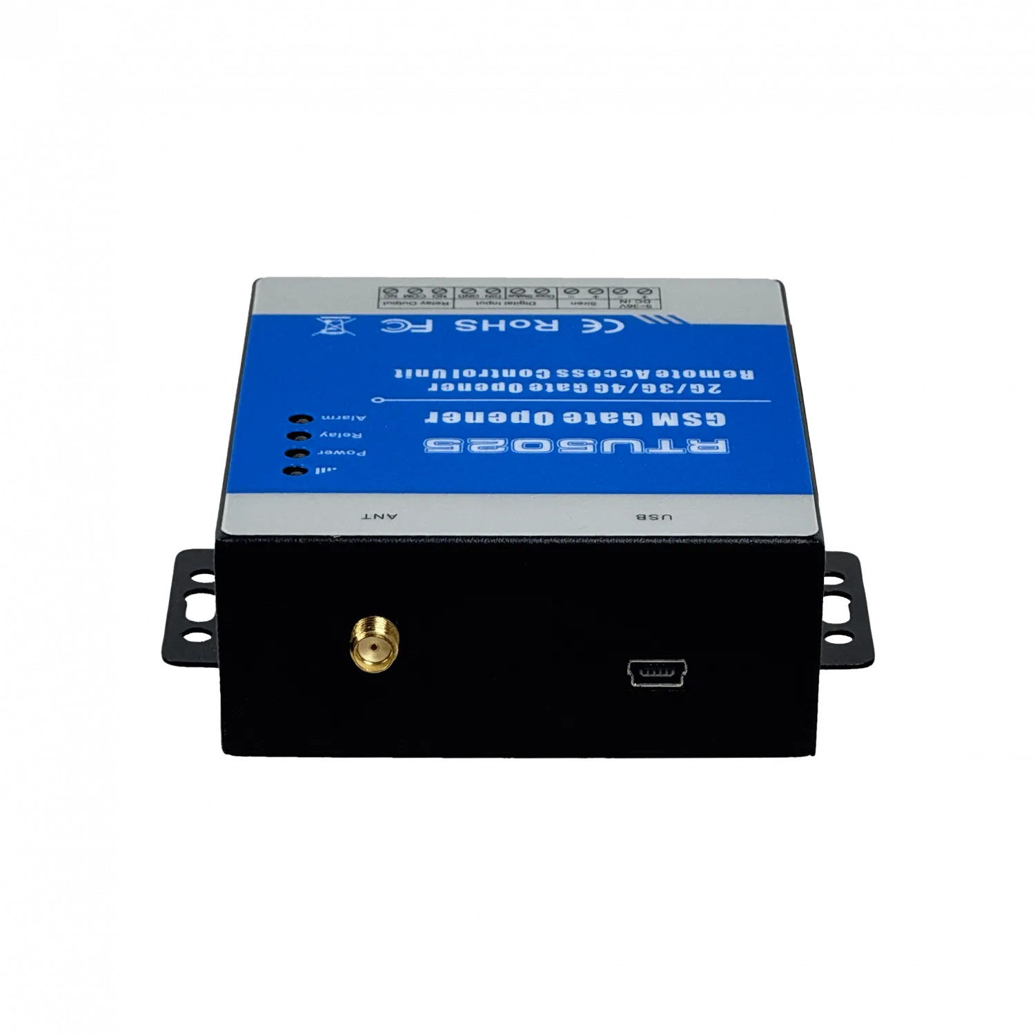 Controlador de Acceso 4G RTU-5025 1-SIM 2 Entradas NA/NC Sirena mini-USB 9-36VDC 3