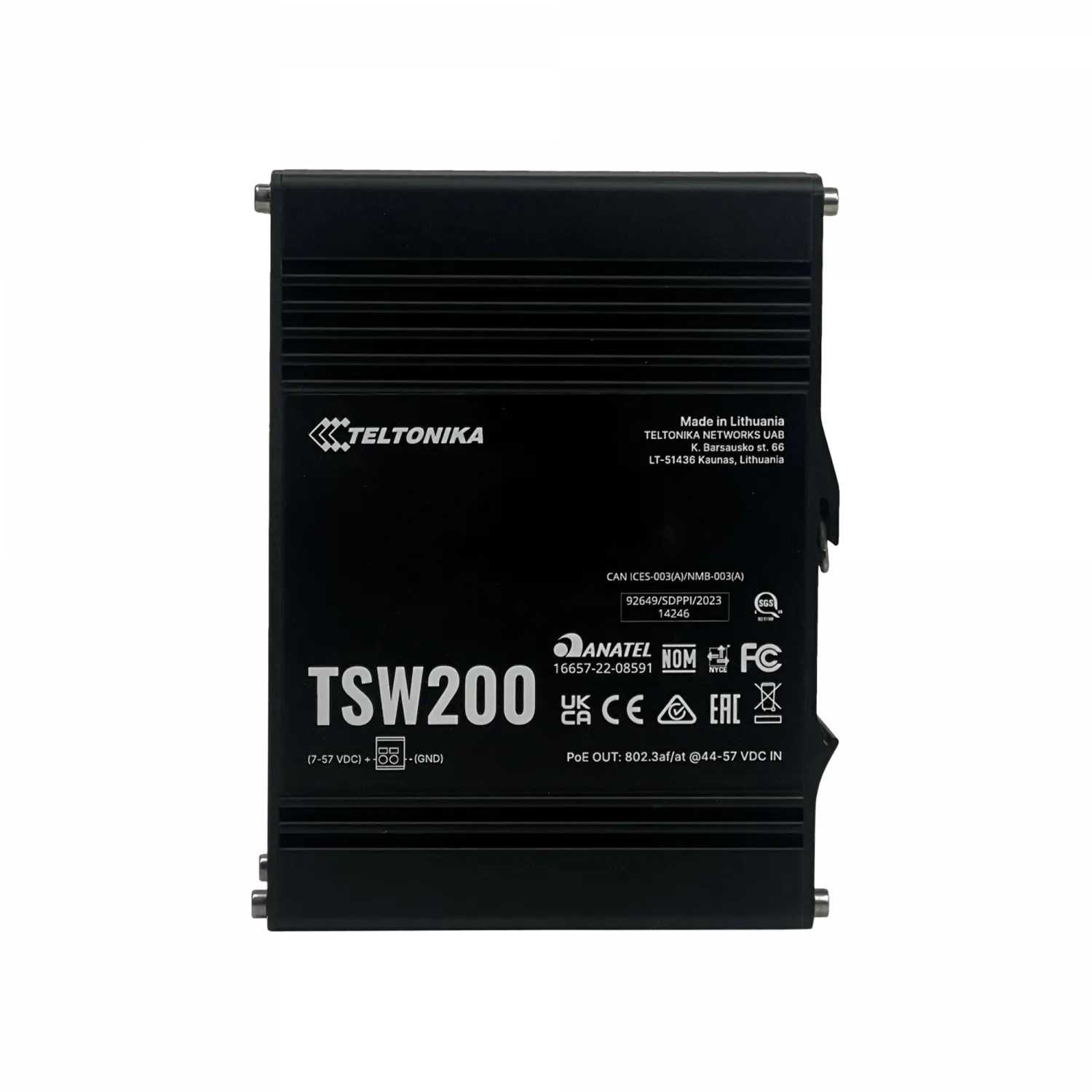 Switch PoE+ Industrial Teltonika TSW200, 8 Puertos Gigabit, 2 SFP, 240W, Carcasa Metálica 2