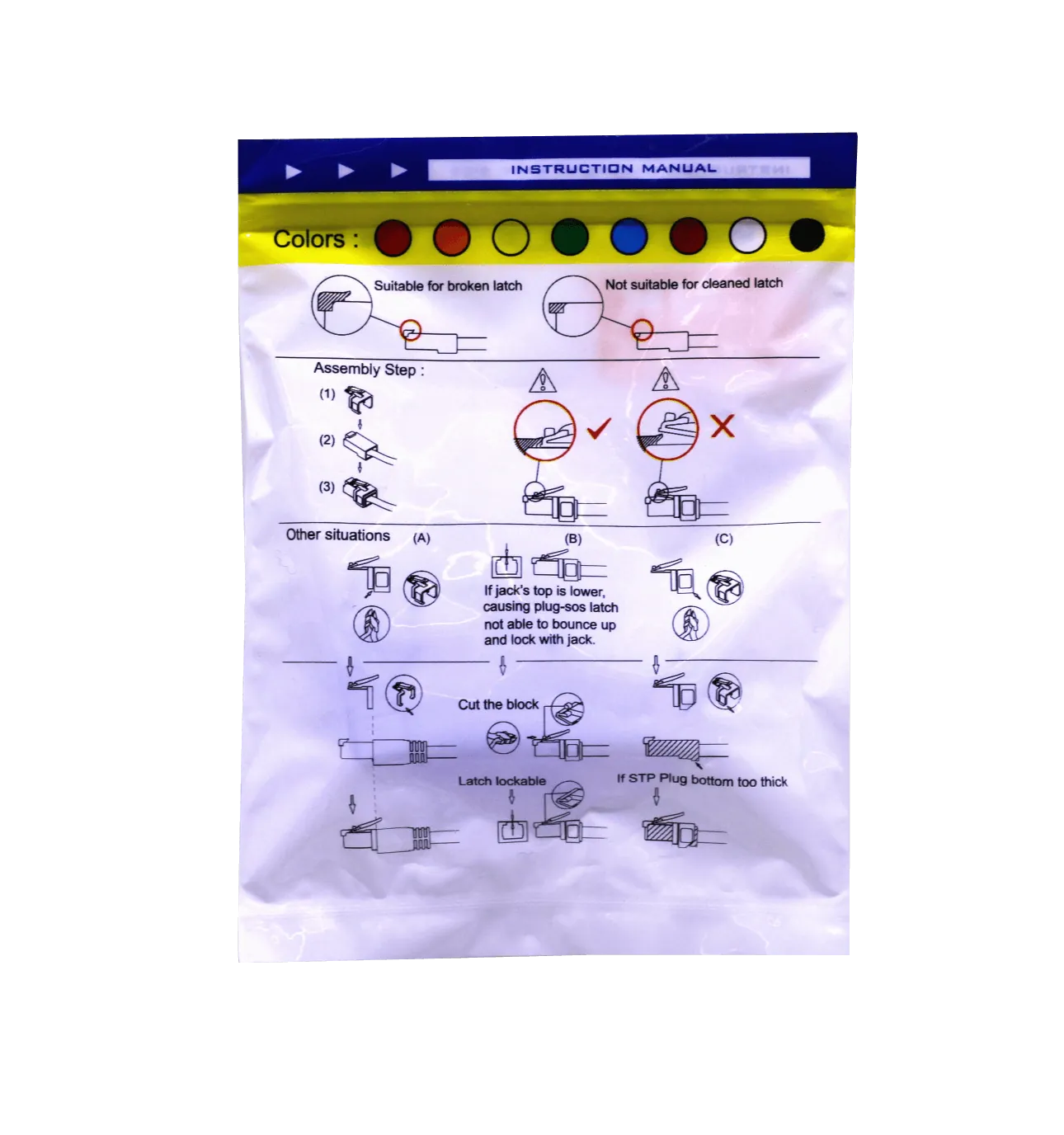 Mini Capuchón Reparador LINKMADE Azul RJ45 Bolsa 10u 5