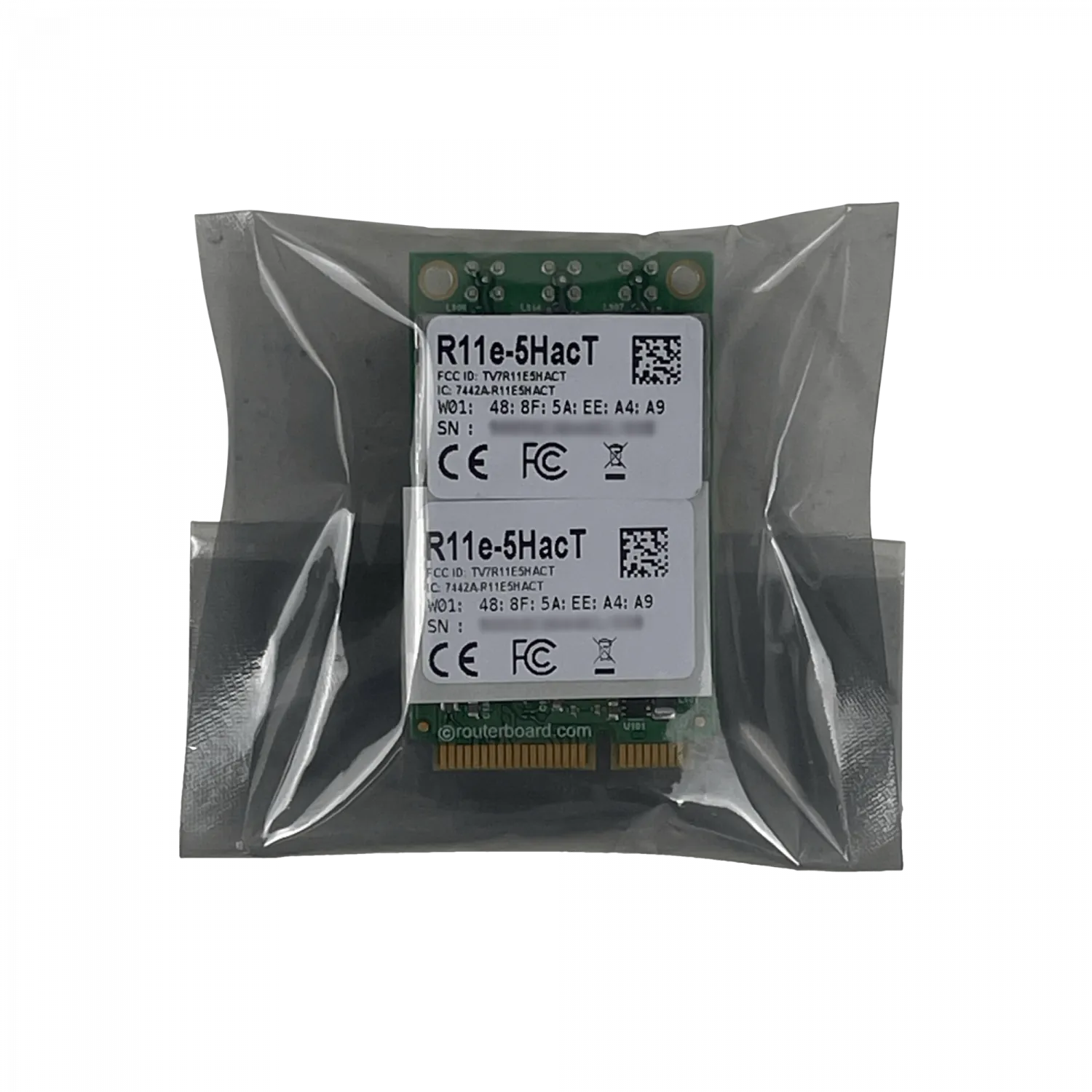 Tarjeta miniPCI-e MikroTik R11e-5HacT - 5 GHz, 802.11ac, Triple Cadena 3