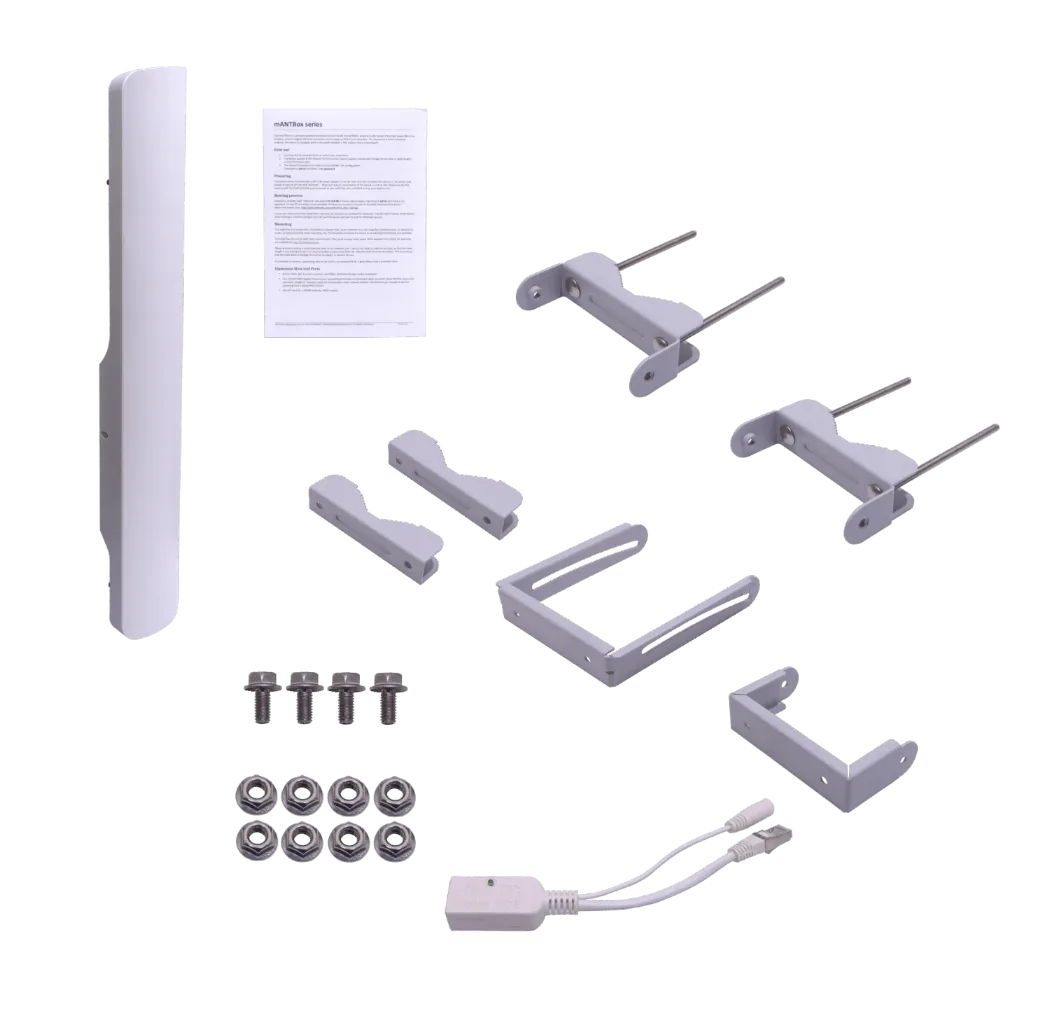 Antena MikroTik MANTBOX-19S 19dBi 5GHz 31dBm L4 con SFP y 24V RB921GS-5HPacD 6