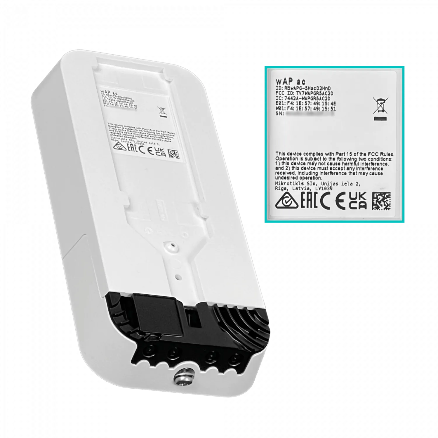 Punto de Acceso Inalámbrico MikroTik wAP ac - Doble Banda, Resistente al Clima 3