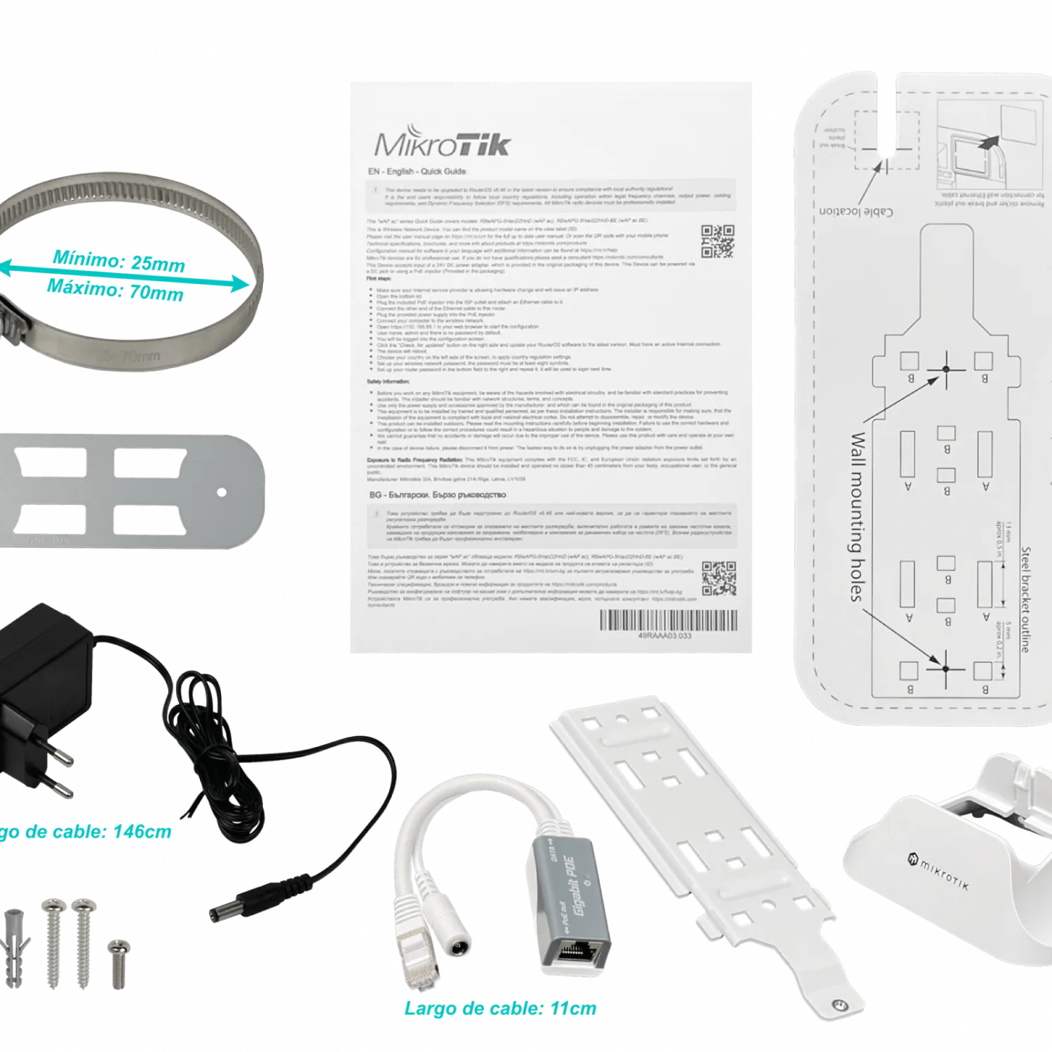 Punto de Acceso Inalámbrico MikroTik wAP ac - Doble Banda, Resistente al Clima 2