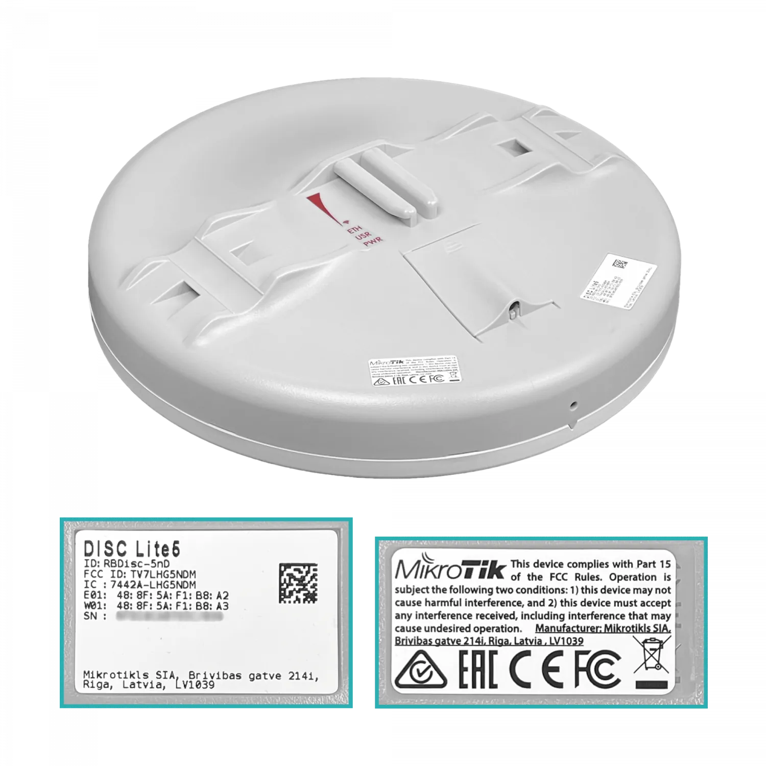 Antena CPE MikroTik DISC Lite5 - 5 GHz, 21 dBi, 600 MHz 6