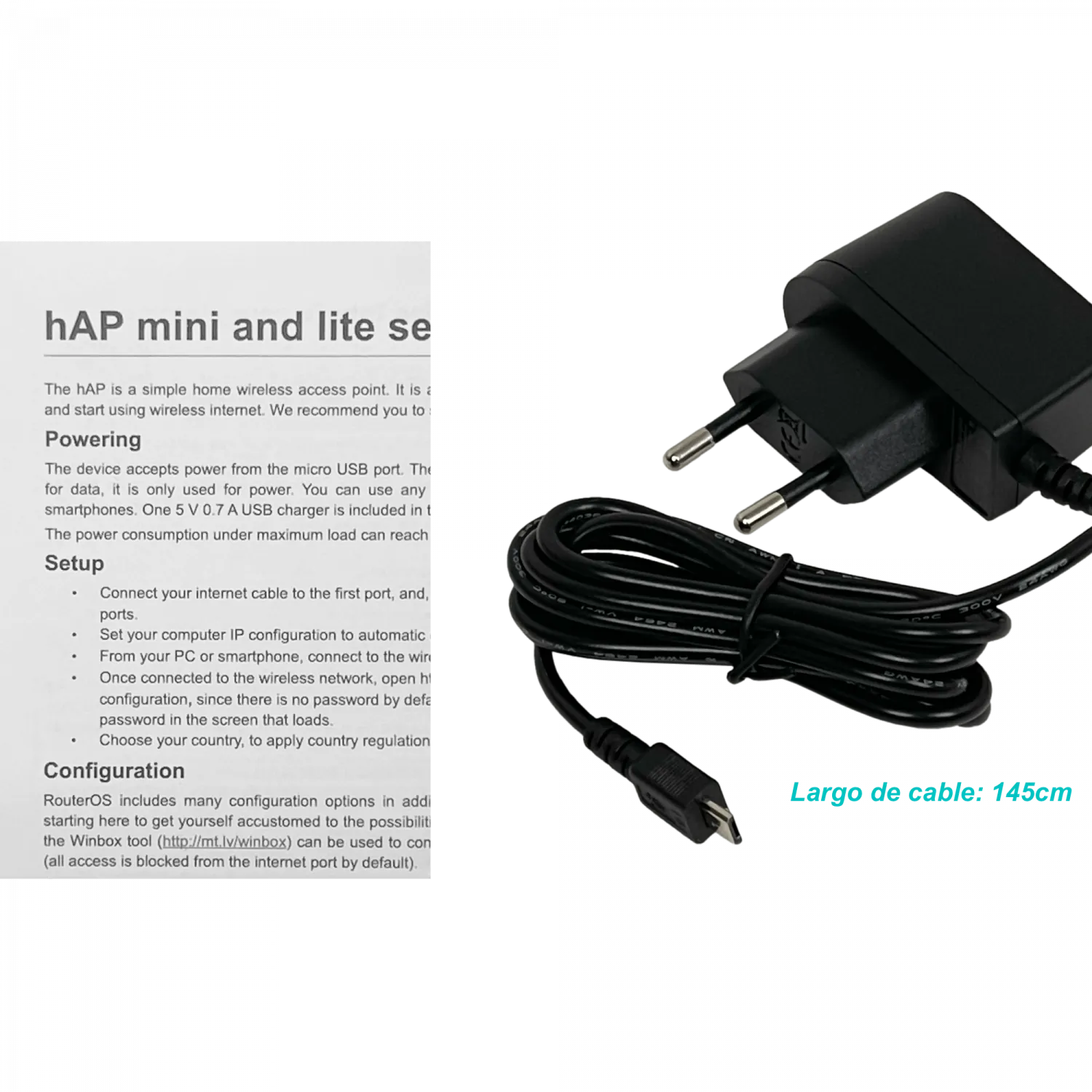 Punto de Acceso Inalámbrico MikroTik hAP mini - 2.4 GHz, 3 Puertos Fast Ethernet 4