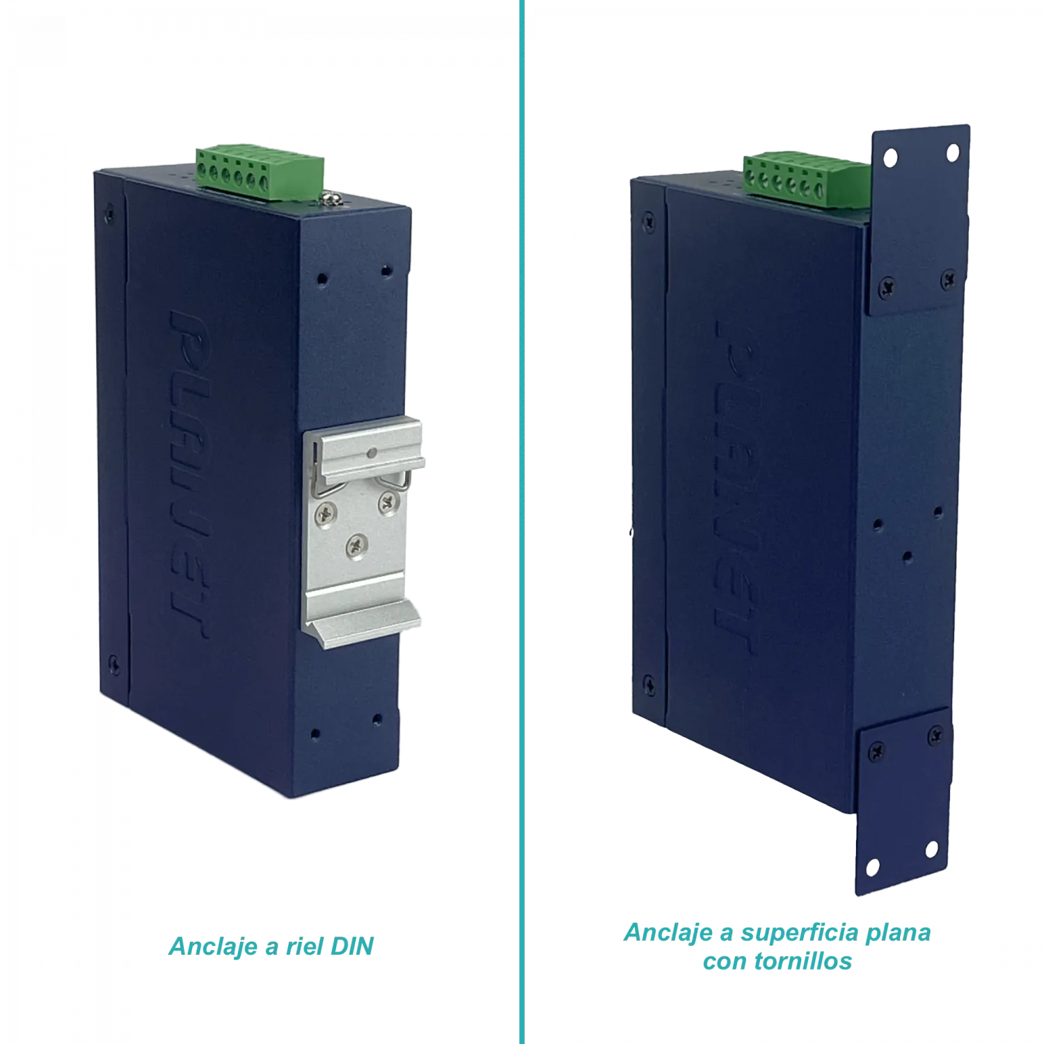 PLANET Industrial RielDin Admin SFP 1-1000 Media Converter req9-48VDC 4