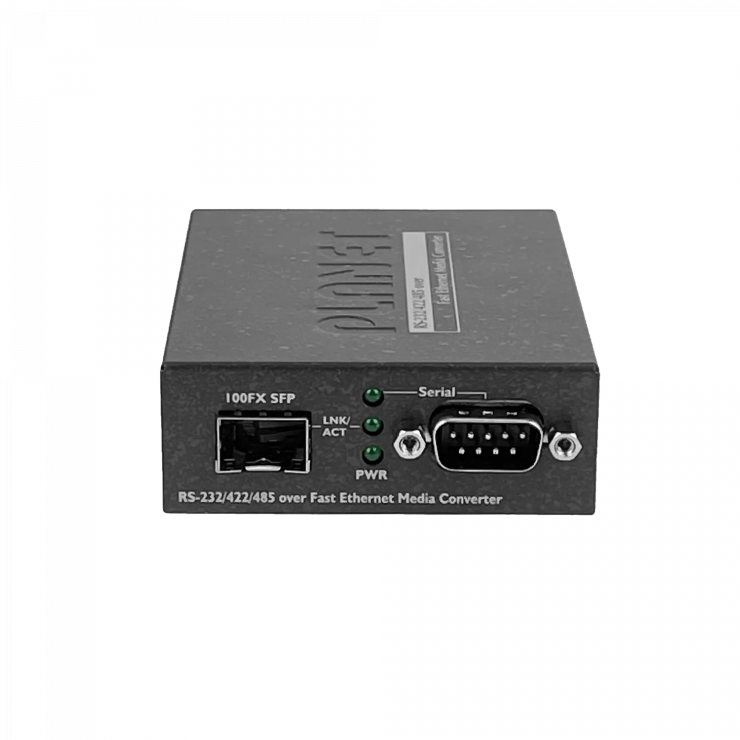 PLANET 1-SFP-100 1-DB9-M RS232 RS422 RS485 5VDC Convertidor Ethernet 2