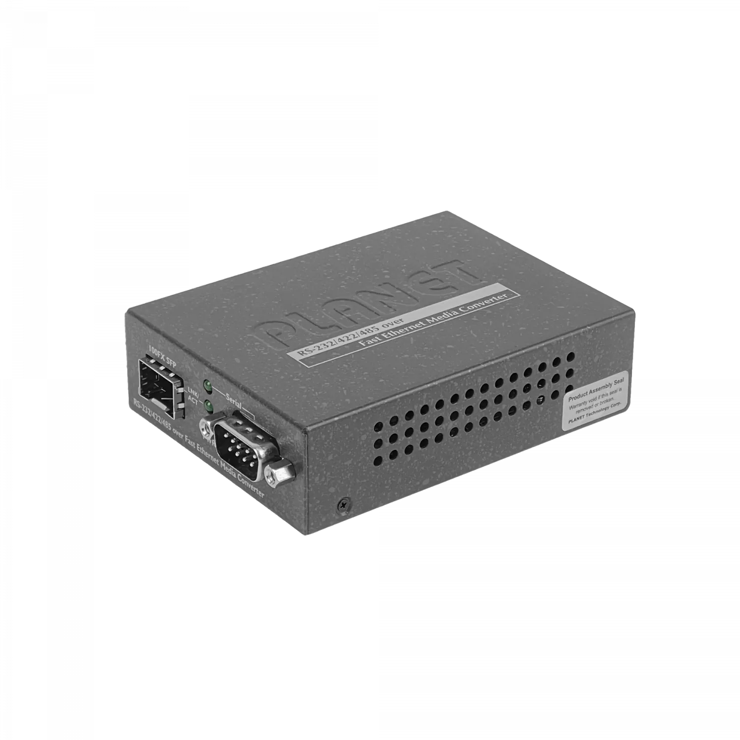 PLANET 1-SFP-100 1-DB9-M RS232 RS422 RS485 5VDC Convertidor Ethernet 6