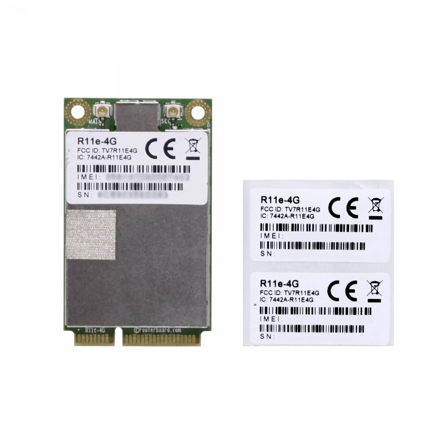 Tarjeta miniPCI-e MikroTik R11e-4G - Módulo LTE Cat 4 para Conectividad 4G 3