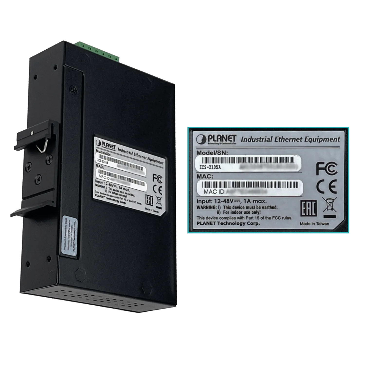 PLANET Industrial 1-SFP RS232 RS422 RS485 DB9 req12-48V SerialEthernet 5