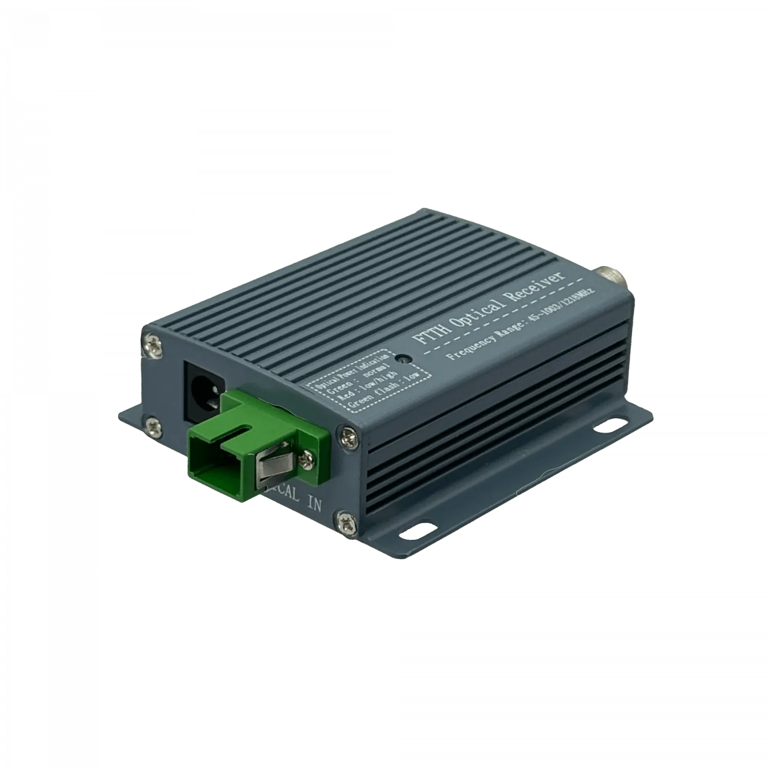 Transceptor Óptico WOLCK VR-860MS SC/APC a F-Hembra Activo 1210–1610nm, 47–1000MHz, con Fuente 12V 5