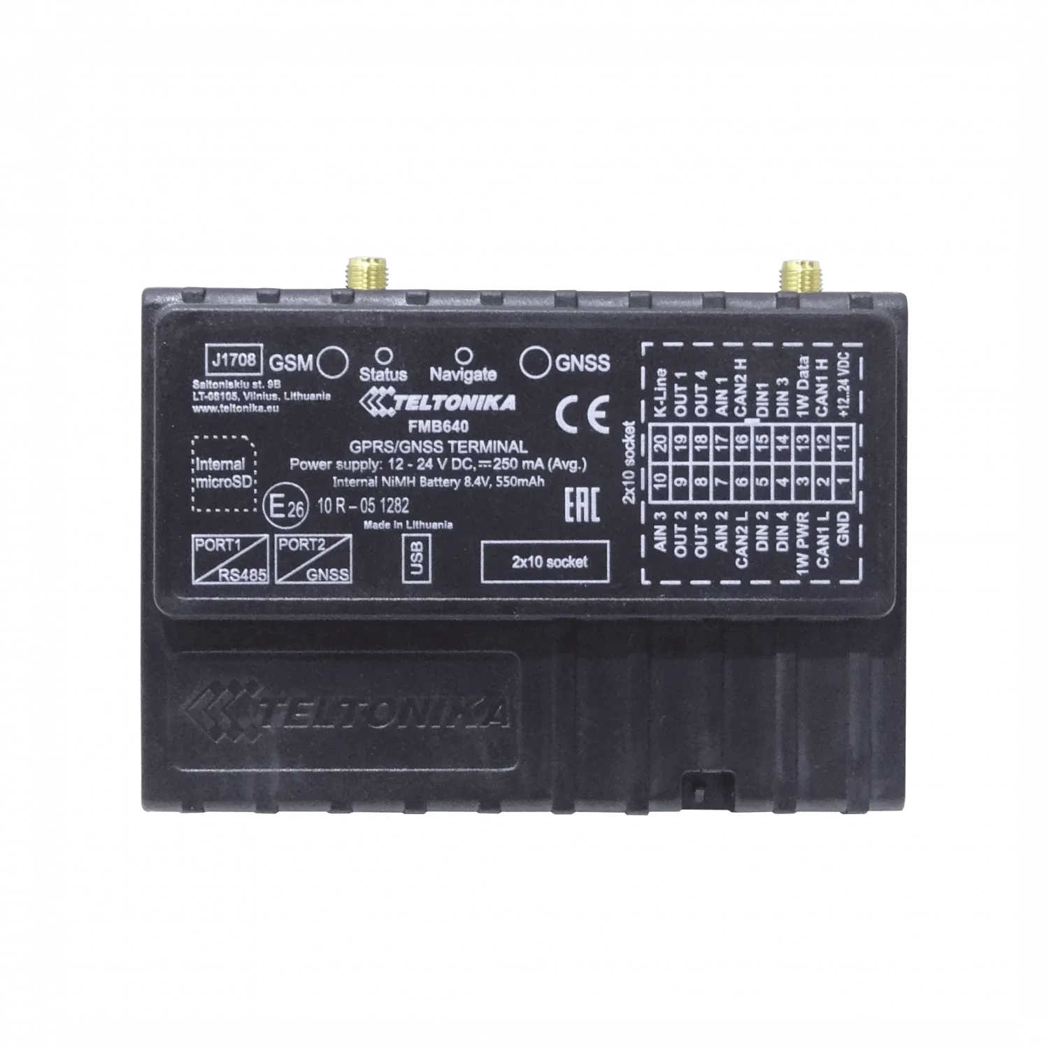 TELTONIKA GPS GSM/GPRS 850-1900MHz Dual-Sim BlueTooth SMS Bateria-NiMH 2