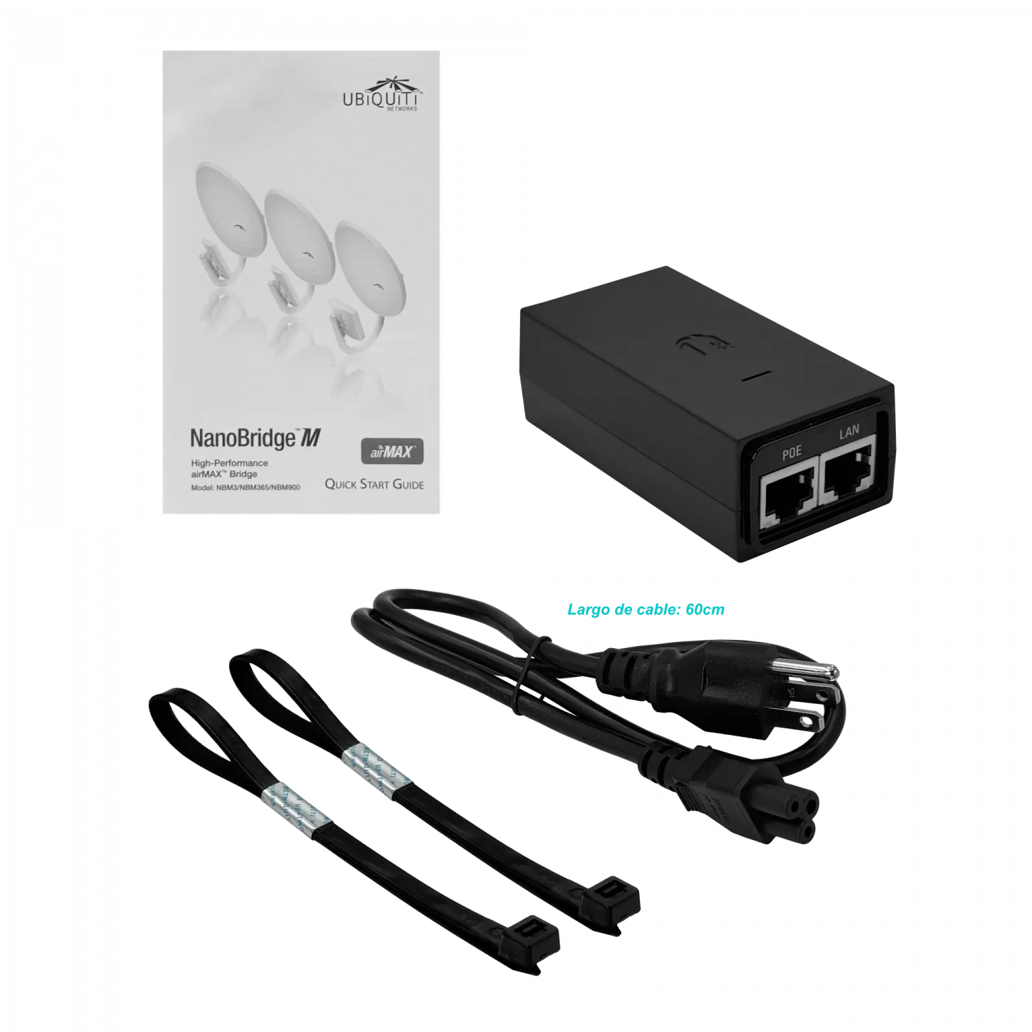 Antena Punto a Punto Ubiquiti NanoBridge M NBM365 - 3.65 GHz, 150 Mbps, Tecnología airMAX 5