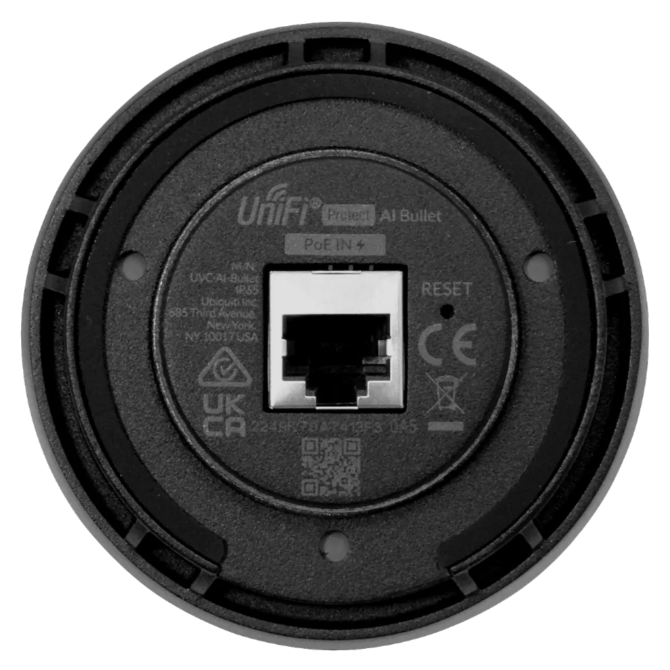 Cámara 4MP con Visión Nocturna, AI y PoE para Exteriores Ubiquiti UniFi AI Bullet UVC-AI-Bullet 3