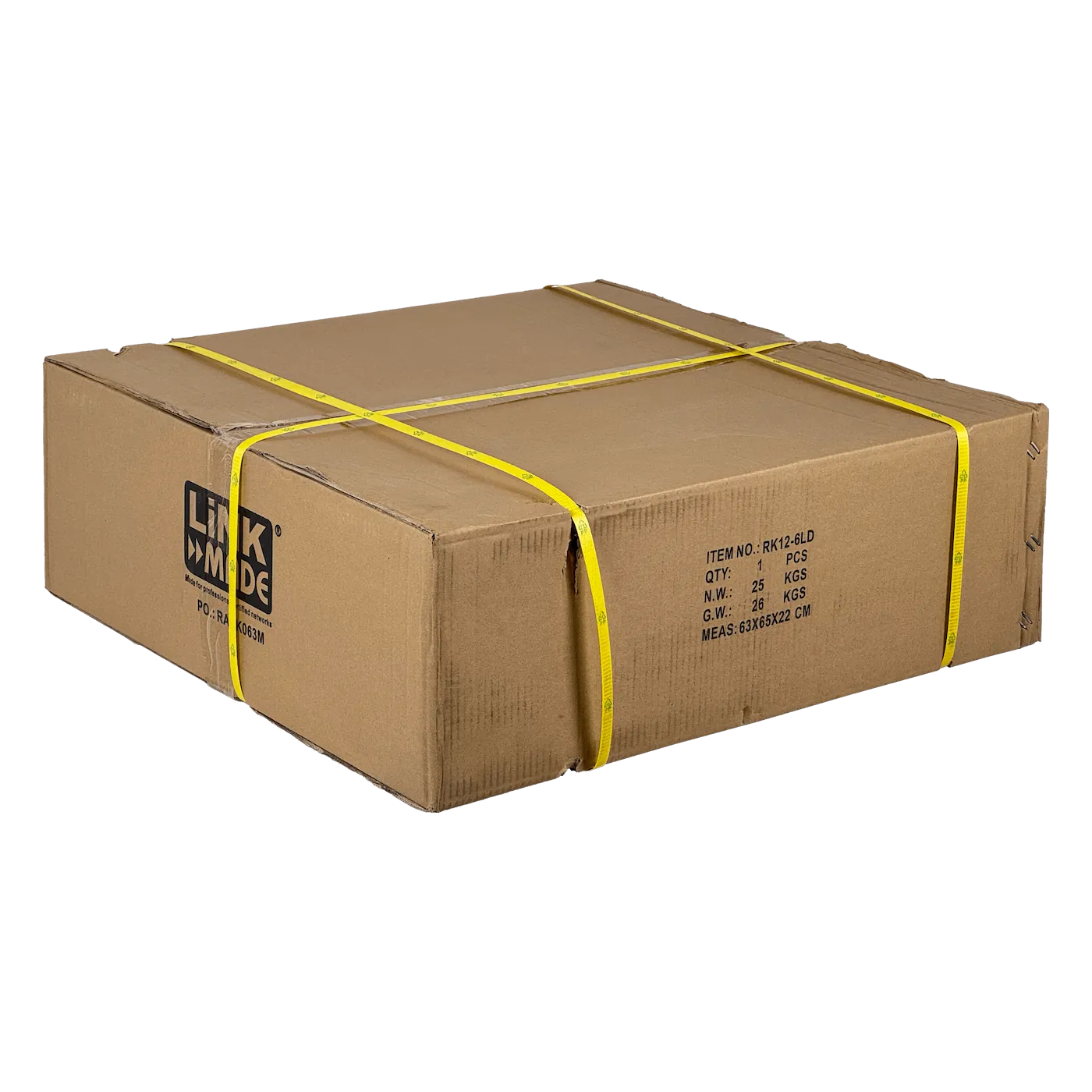 Gabinete Rack LINKMADE RK12-6LD 12U 60cm de Fondo Desarmado para Montaje en Pared - Negro 3