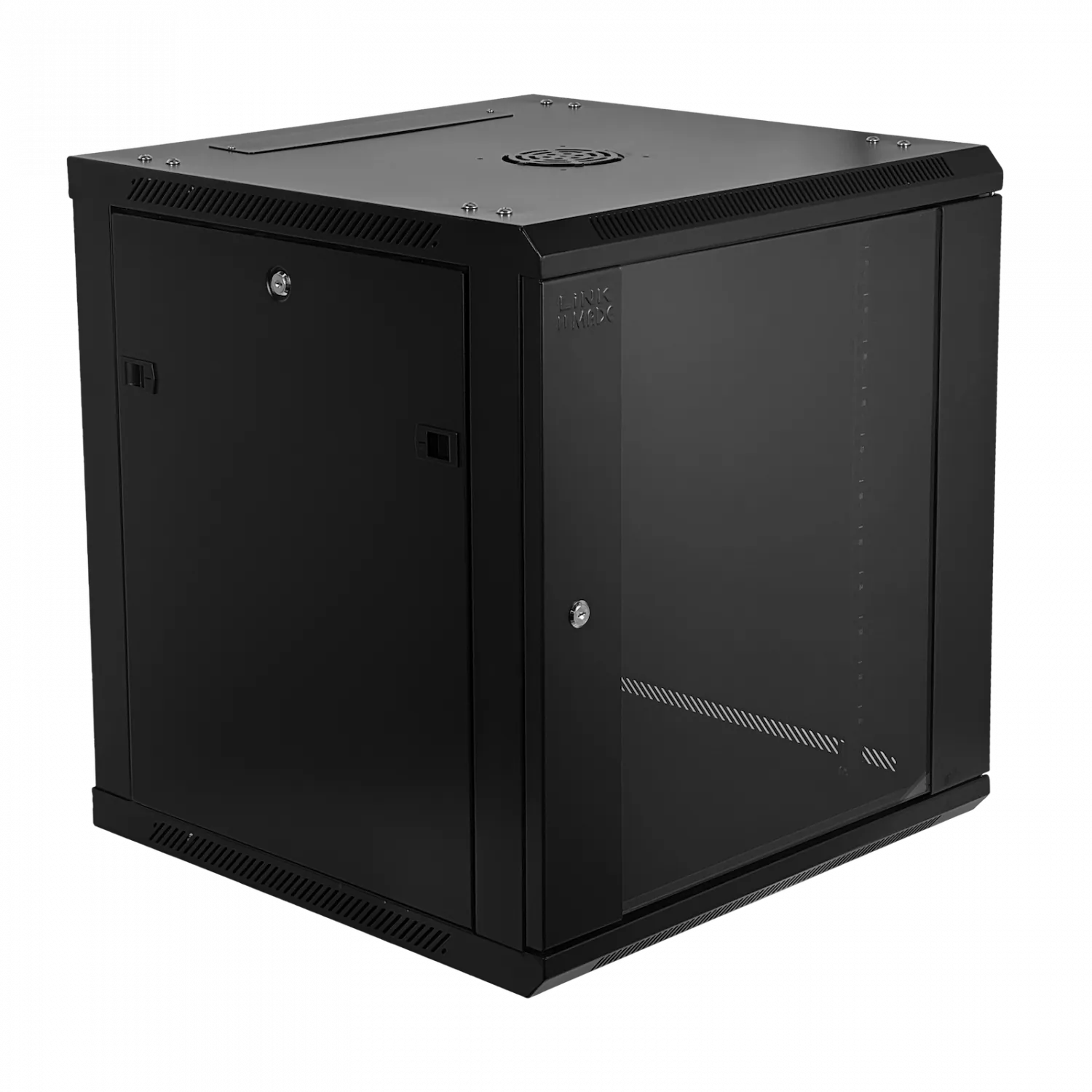 Gabinete Rack LINKMADE RK12-6LD 12U 60cm de Fondo Desarmado para Montaje en Pared - Negro 6