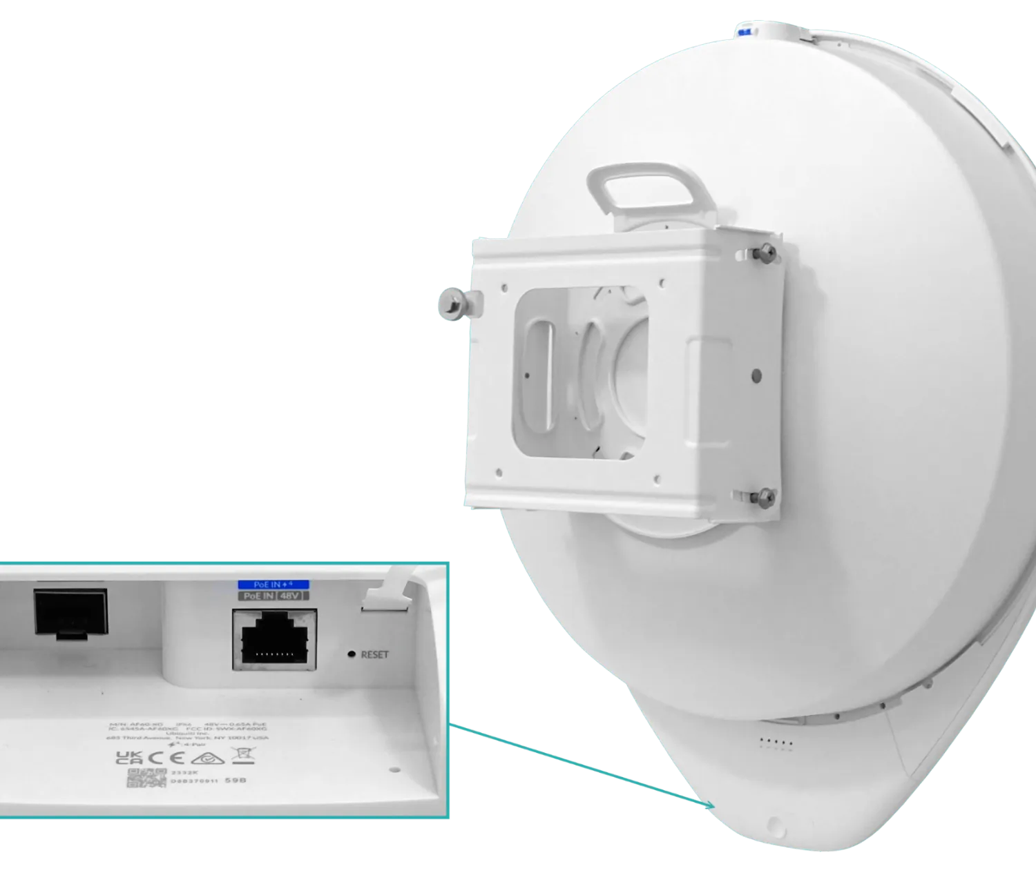Puente Inalámbrico 60 GHz Multi-Gigabit para Enlaces PtP de Largo Alcance, UISP airFiber 60 XG 8