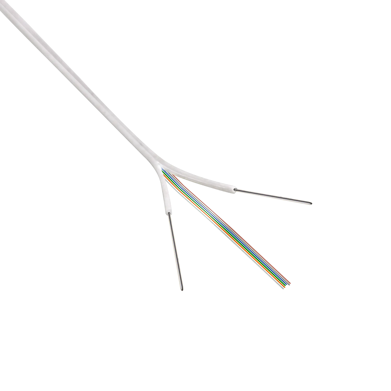 Cable Drop de Fibra Óptica 6 Fibras G652D Blanco 500m FTTH SM LSZH 4x2.5mm - CFSP6 2