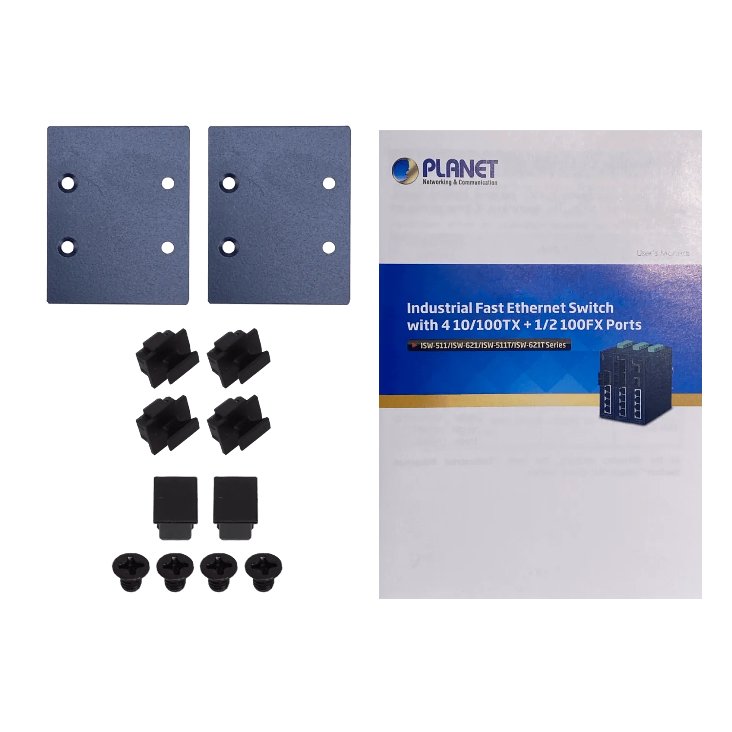 PLANET 4-100 2-SFP-100 Switch Industrial no-Admin Riel-DIN 12-48VDC/24 6