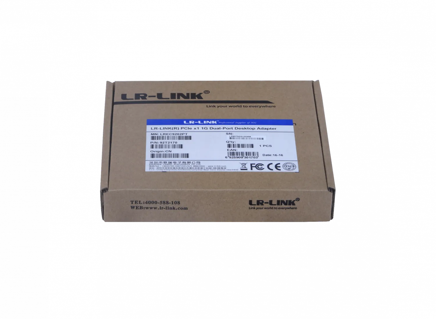Tarjeta de Red Gigabit PCIe LR-LINK LREC9202CT - 10/100/1000 Mbps, Intel I211 5