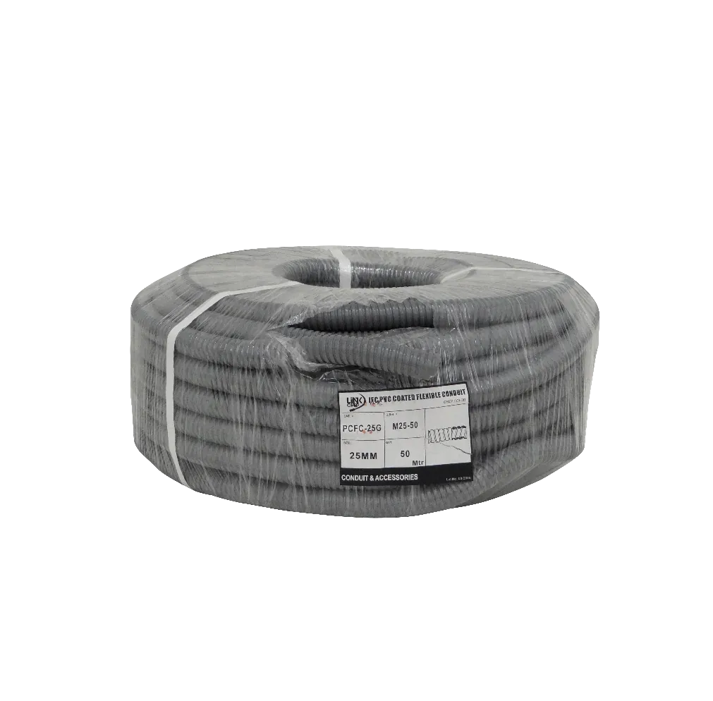 25mm Rollo-50mts Conduit Flexible Metalico Cubierto-PVC 3/4-Pulg PCFC 3
