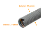 32mm Rollo-50mts Conduit Flexible Metalico Cubierto-PVC PCFC - Miniatura 3