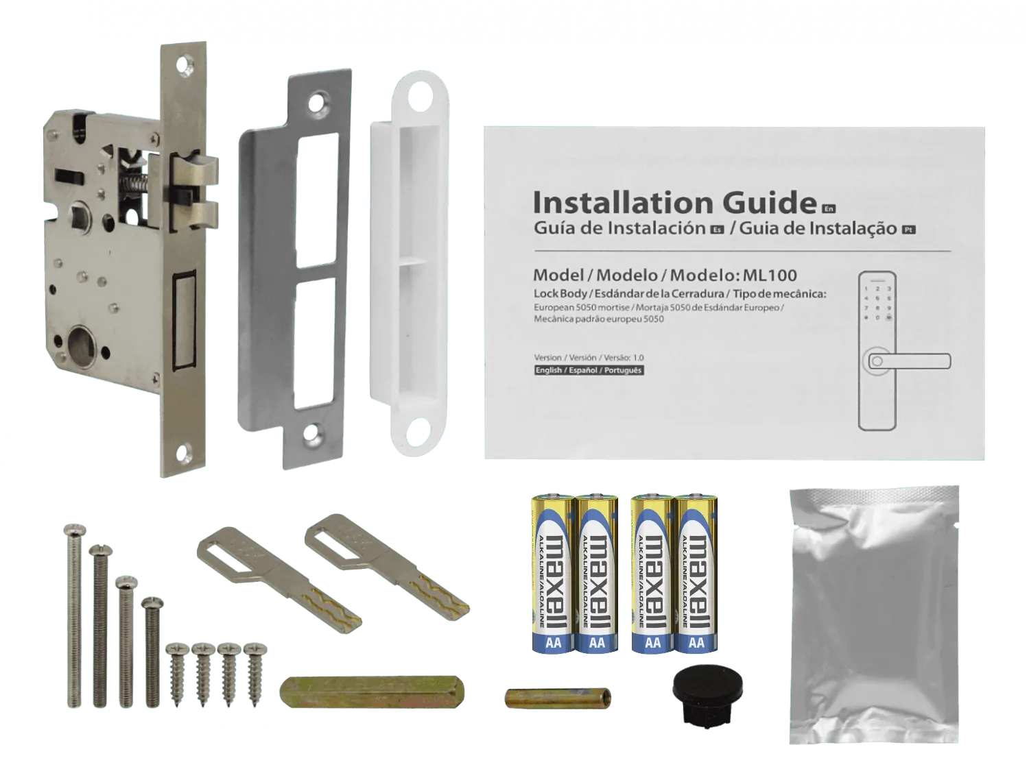 Cerradura Digital Biométrica ZKTeco ML100 - WiFi, Verificación por Huella, Clave y Tarjeta 9