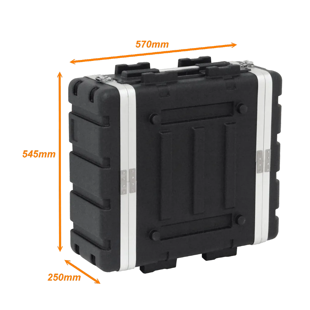 4U/25cm Fondo-42cm Rack Portatil Plastico 2-tapas para Exterior Negro 5