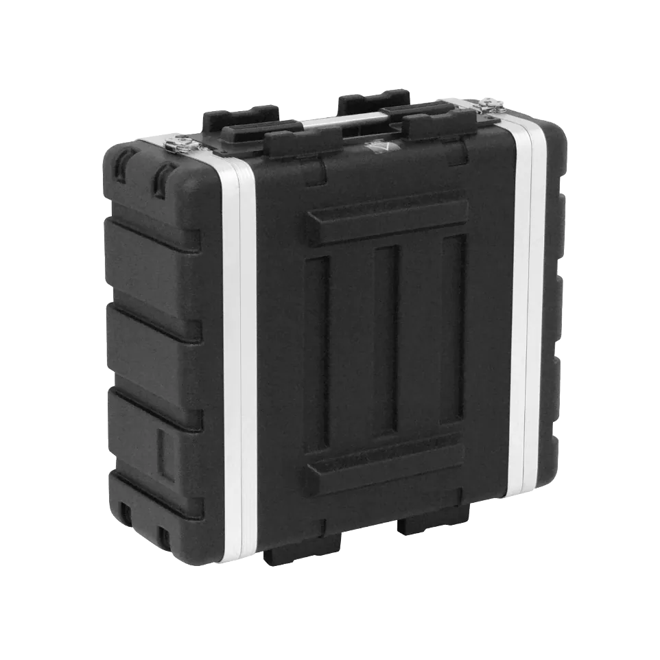 4U/25cm Fondo-42cm Rack Portatil Plastico 2-tapas para Exterior Negro 6