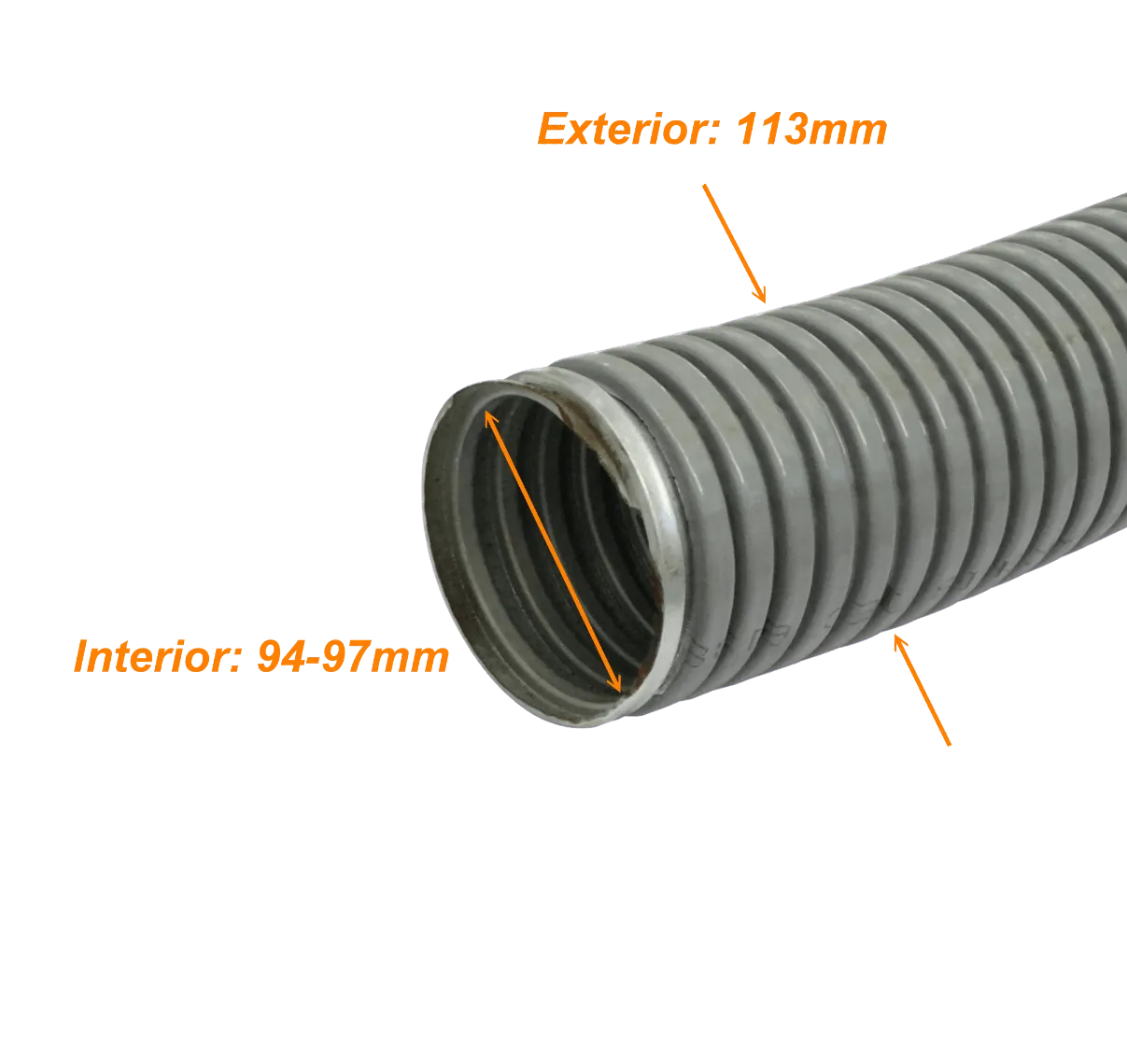 Conduit Flexible Metálico Cubierto de PVC, Rollo de 110mm x 10m 3