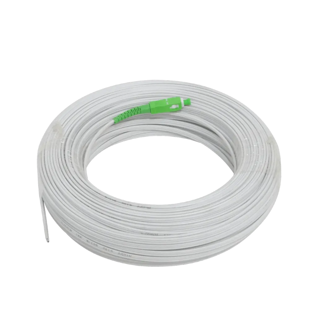 Blanco Drop-Port 50mt SC/APC MonoModo SM SX Pigtail Cable Fibra G652D 3
