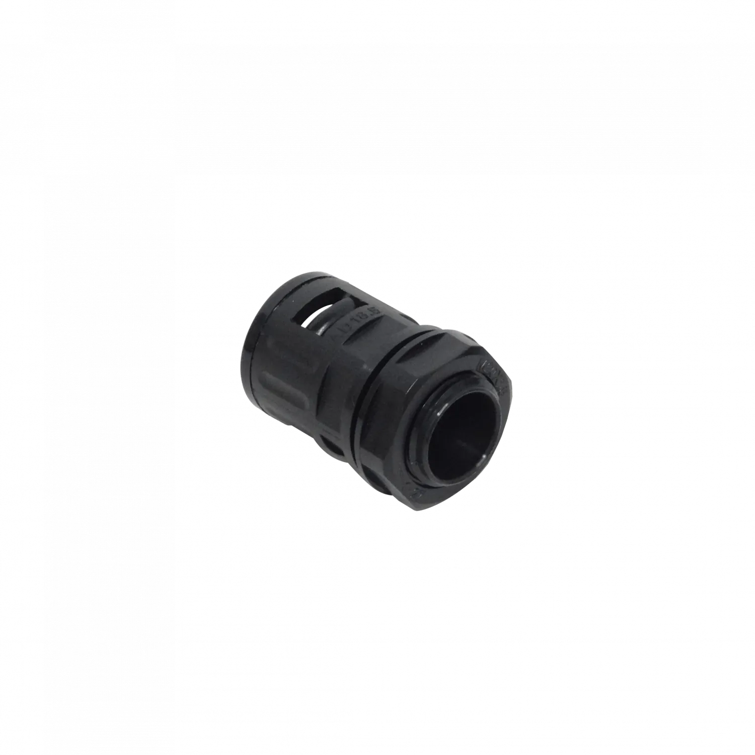 19mm Salida Caja Prensa Estopa p/Conduit Flexible Plastico Negro 2