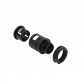 19mm Salida Caja Prensa Estopa p/Conduit Flexible Plastico Negro - Miniatura 3
