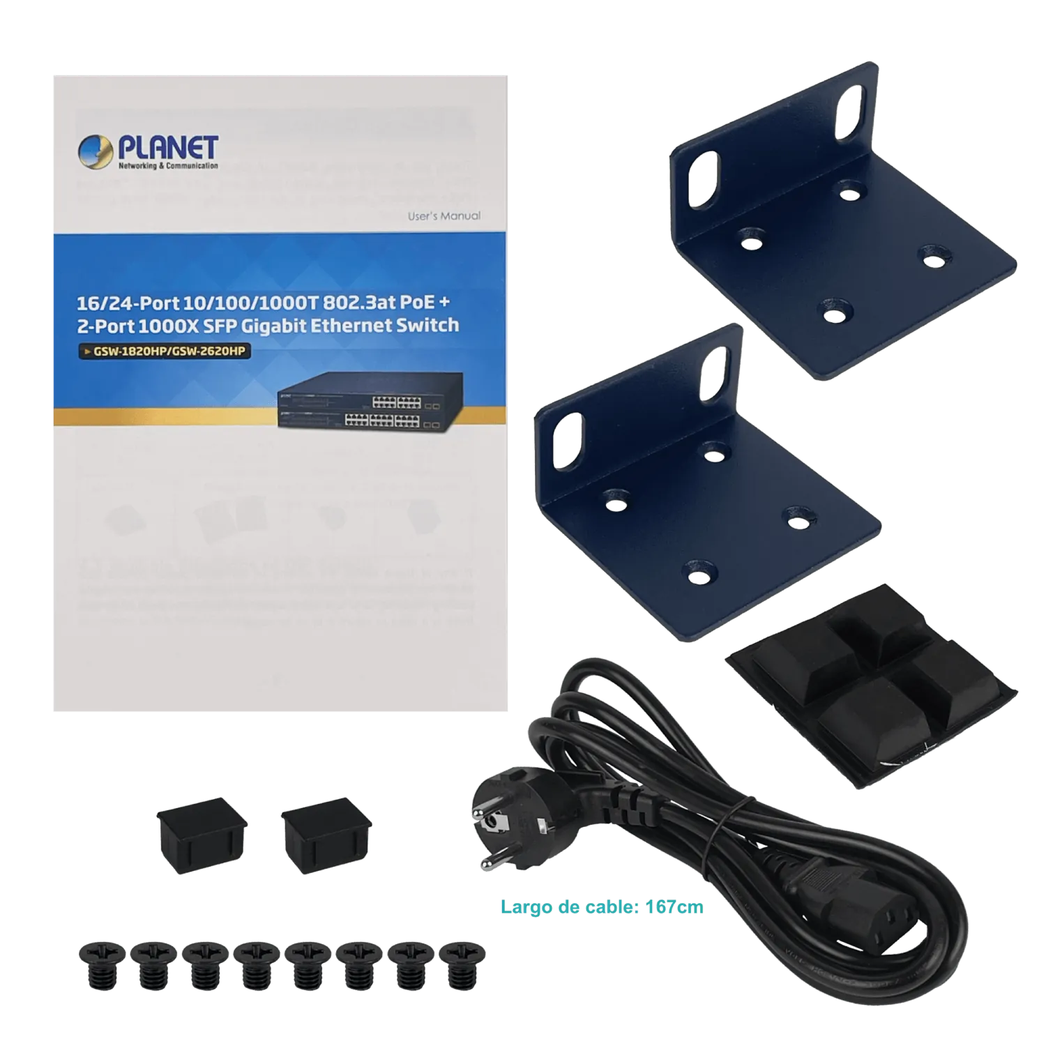 PLANET 16-1000-PoE48+af/at 240W-total 2-SFP Switch no-Admin Rack V2 3