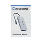 Hub USB-C 10Gbps a 4 USB-A Aluminio Cable 15cm UCH803 - Miniatura 2