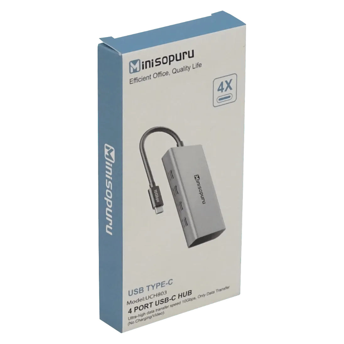 Hub USB-C 10Gbps a 4 USB-A Aluminio Cable 15cm UCH803 4