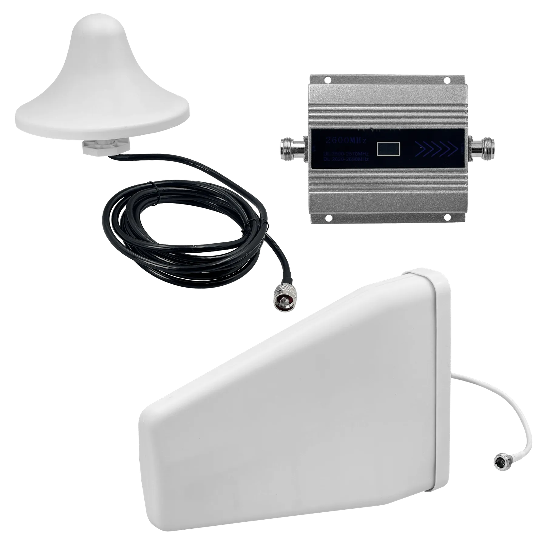 Amplificador 4G 2600MHz B7 2-N 2-Antenas-7/12dBi inc-5V/1A 2